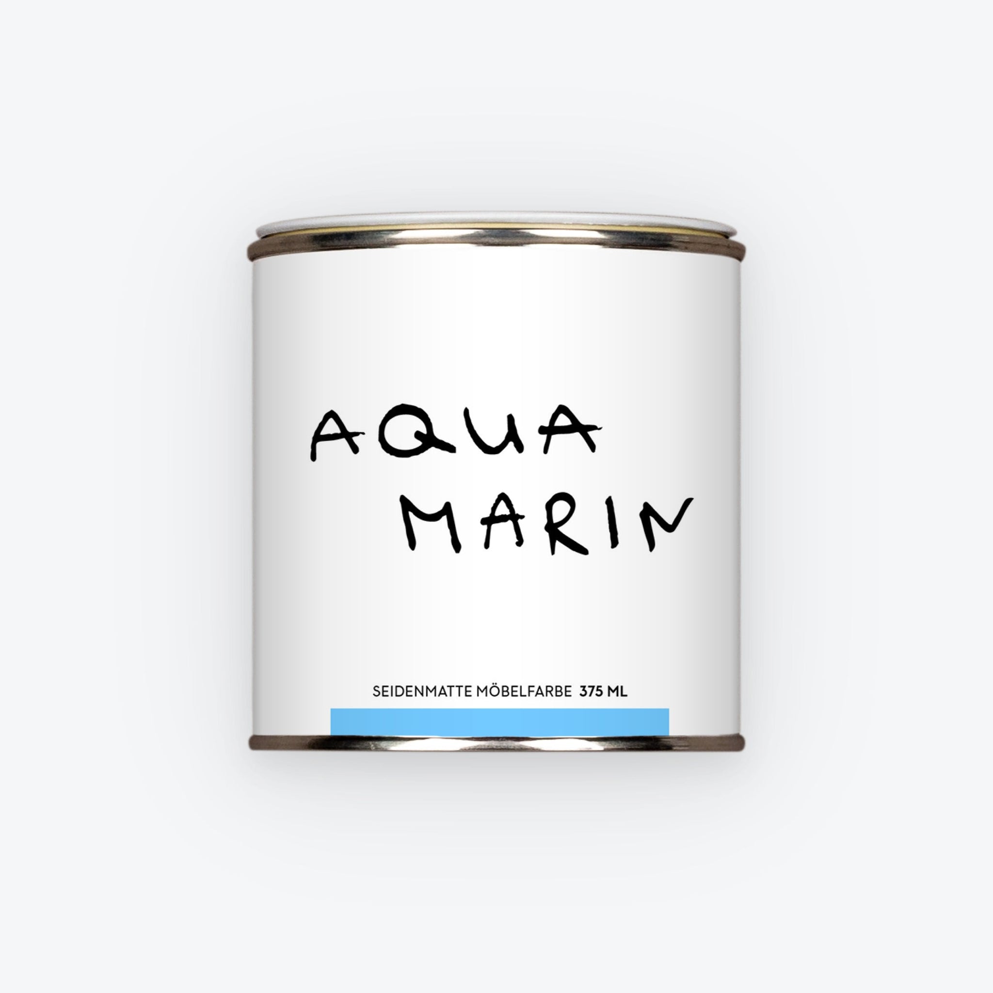 Holzlack Hellblau „Aquamarin“ Frontansicht Dose