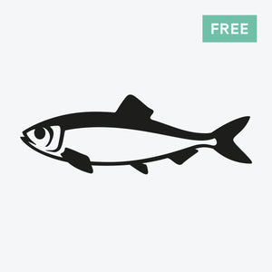 Nordische Schablone Meereswelten Fisch für Möbel oder Dekoration